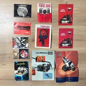 Vintage Asahi Pentax Manuals,‎ Flyers, Guides for Cameras and Lenses.
